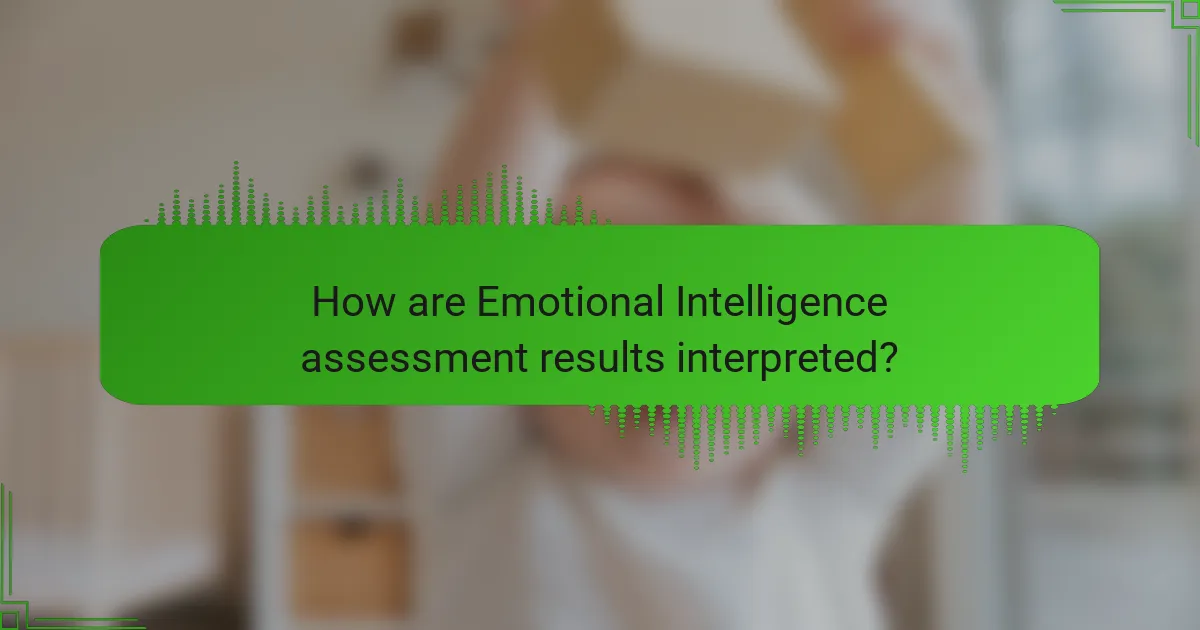 How are Emotional Intelligence assessment results interpreted?