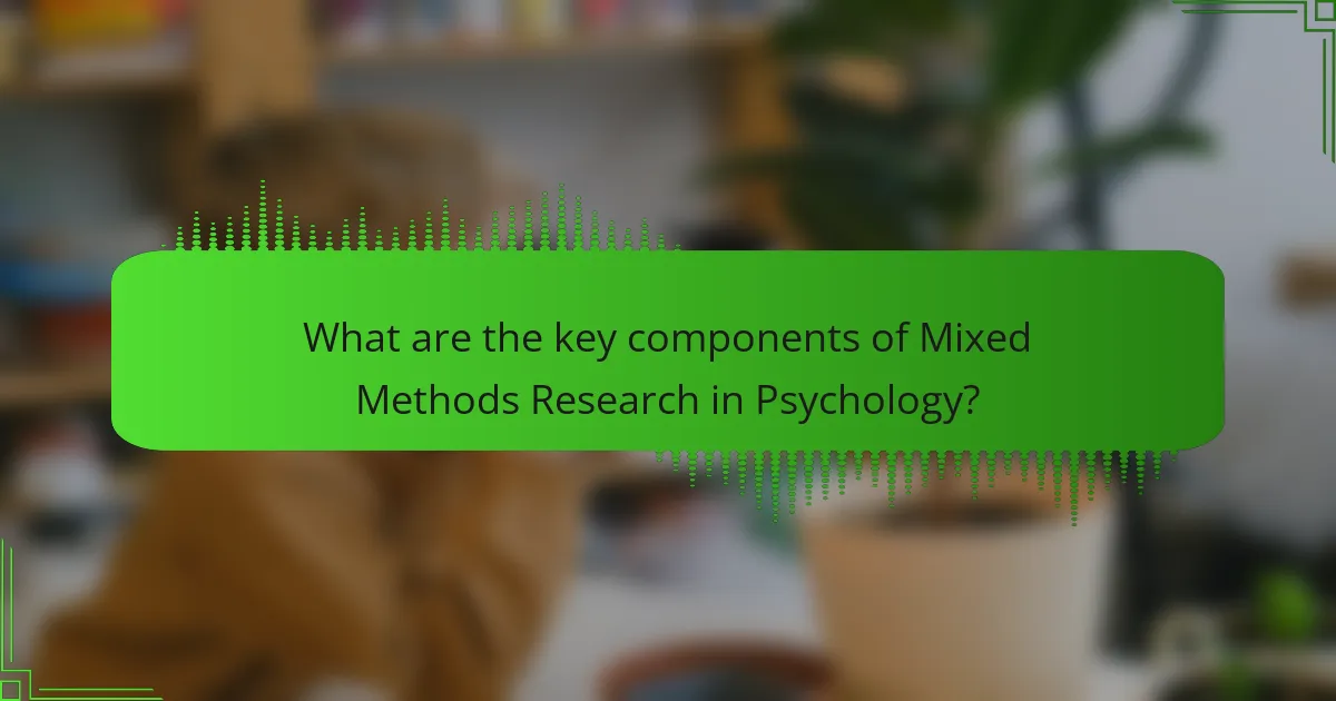What are the key components of Mixed Methods Research in Psychology?