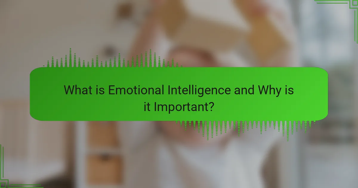 What is Emotional Intelligence and Why is it Important?